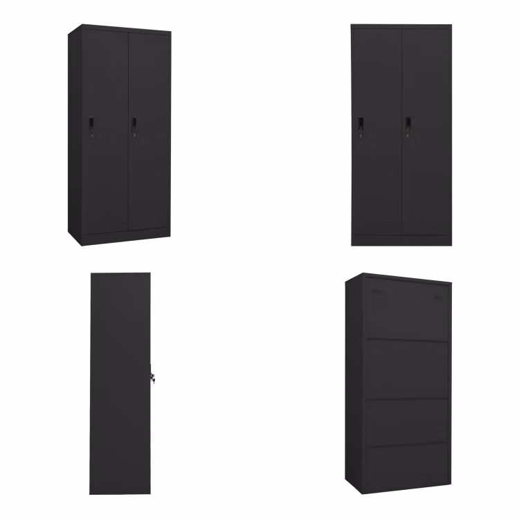 vidaXL Armadio antracite 80x50x180 cm in acciaio - Armadio - Armadi - Armadio a muro - Armadio a muro - Guardaroba