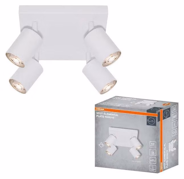 Illuminazione A Led Spot Elemental White 4Xgu10 Plate White Ledvance