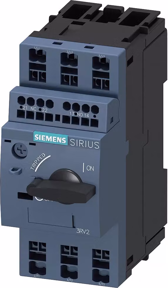 Interruttore Siemens, S00, protezione motore, classe 10, uscita A 0,11-0,16A, uscita N 2,1A 3RV20110AA25