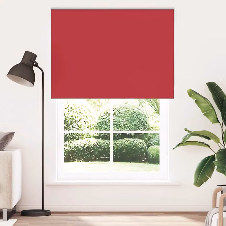vidaXL Tenda a Rullo Oscurante in Poliestere, Colore Rosso, L: 155 cm x H: 230 cm