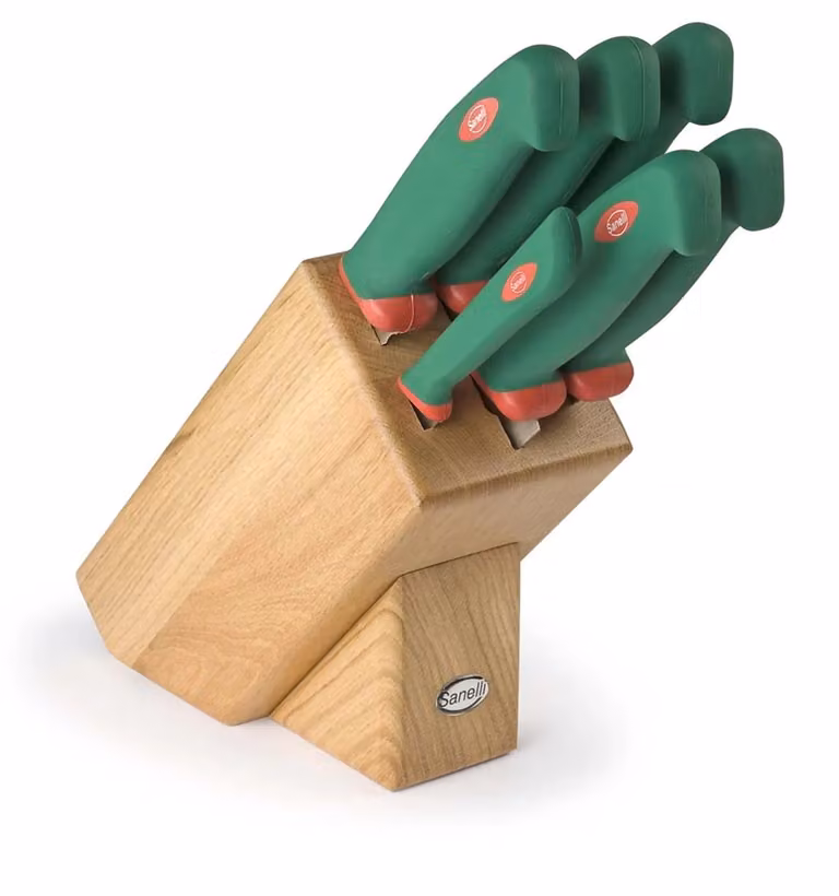 Ceppo in rovere 6 pezzi linea Premana Professional di Sanelli