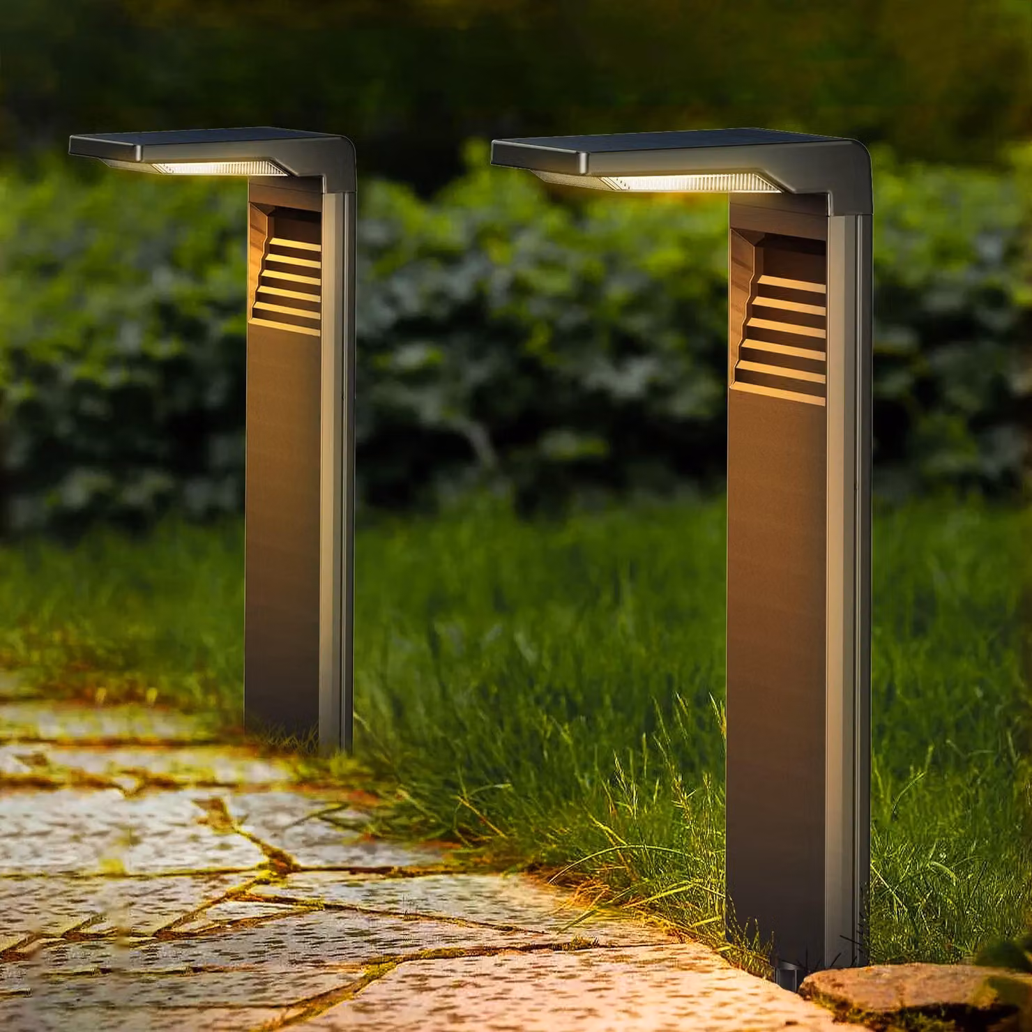 Lampade solari a LED per esterni, 2 modalità, grado di protezione IP64 (resistenti all'acqua)