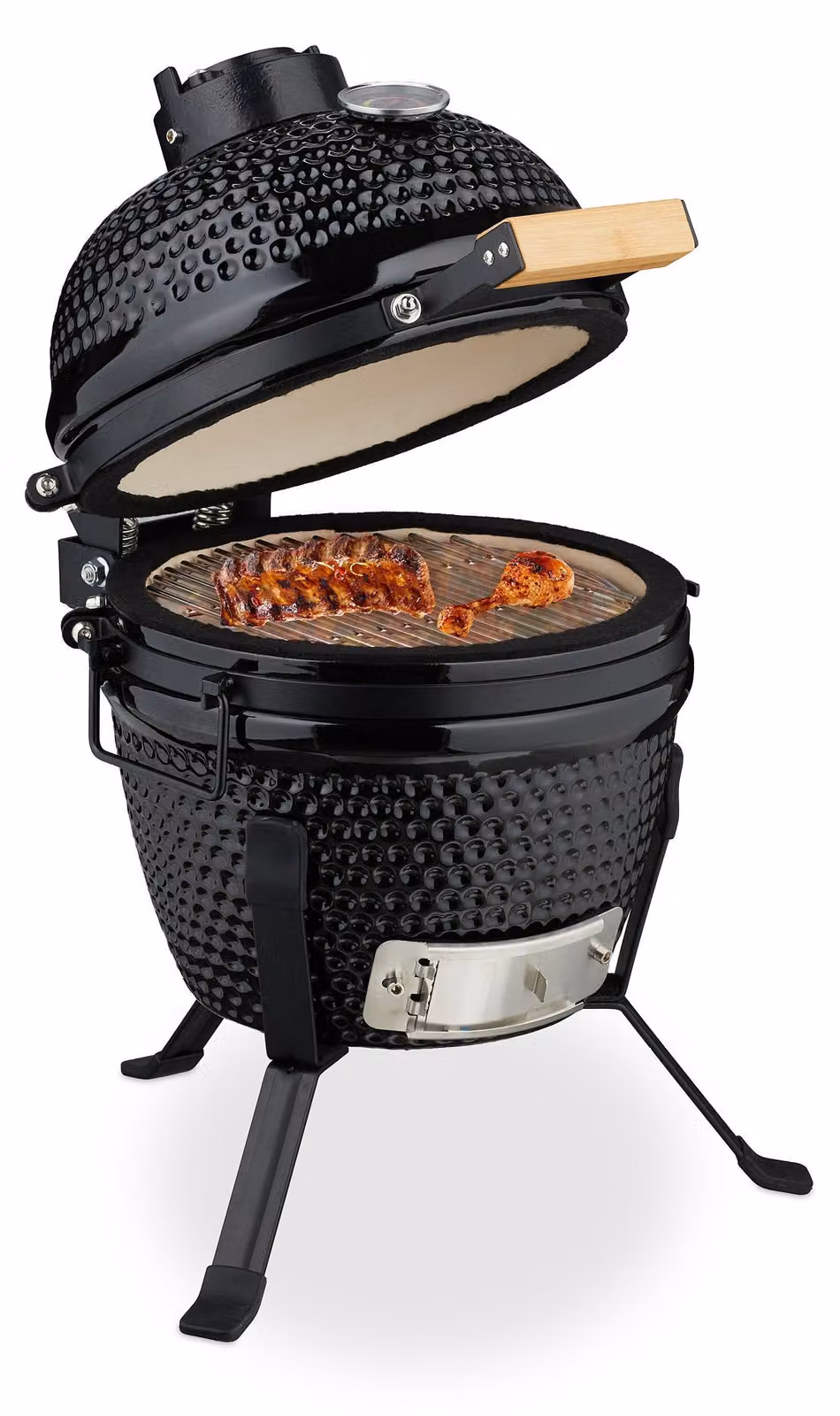 Griglia Kamado - Barbecue a carbone - Barbecue in Vetroceramica - Forno per barbecue - Cucina da esterno - Blu