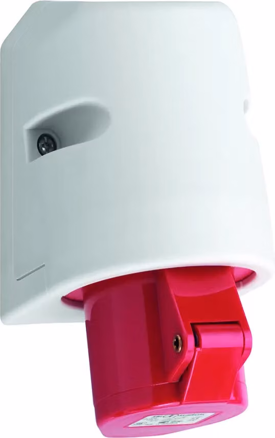 Presa a muro ABL CEE, IP44, 32A, 4 poli, 400V, 6h, rosso D42S31