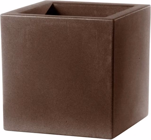 Vaso Cubo Essential 50 Schio in Resina Bronzo L/P/H: 50 x 50 x 50 cm