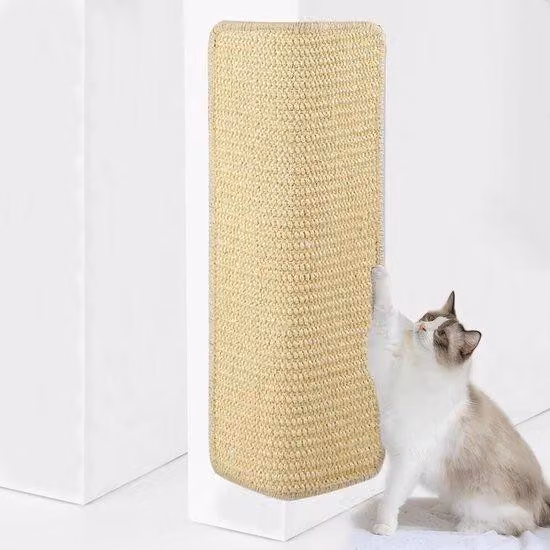 Tappetino per gatti 30 x 60 cm, protezione per pavimenti in sisal, color crema, tappetino per animali domestici