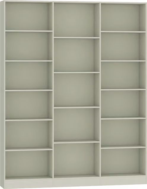Libreria HOMCOM a 6 livelli con 17 scomparti e ripiani regolabili, colore verde, L 149 cm x P 23,6 cm x H 188 cm