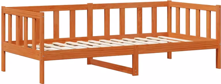 Maison Exclusive - Letto con struttura a letto e testiera, color cera e bianco, dimensioni 90 x 200 cm