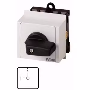 Commutatore Eaton, T0, 20 A, montaggio su quadro, 1 unità, contatti: 2, 90°, con scatto, senza posizione zero, 1-2, codice articolo 15441 009286