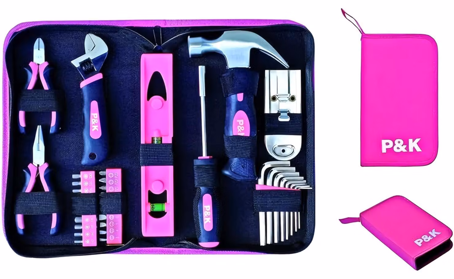 Set di 35 utensili rosa per uso domestico
