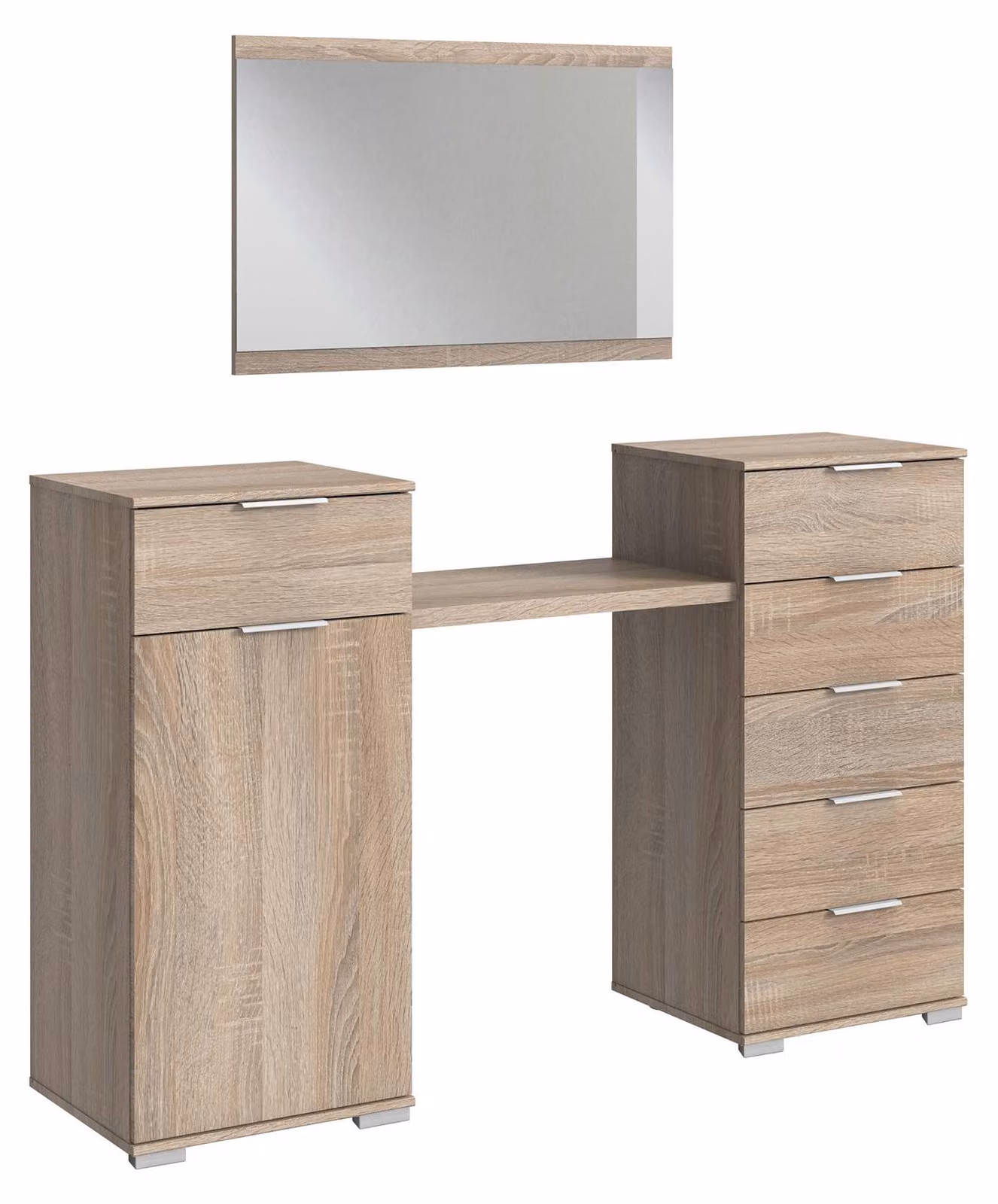 Tavolo da trucco Easy Plus 4 pezzi in rovere segato grezzo