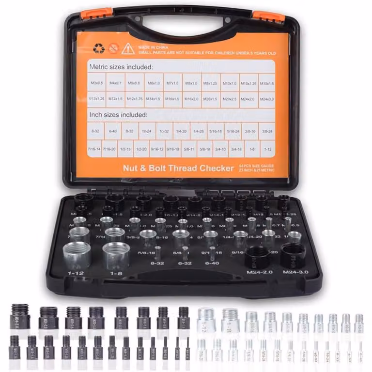 Set di 44 tester per filettature, adatti per viti e bulloni