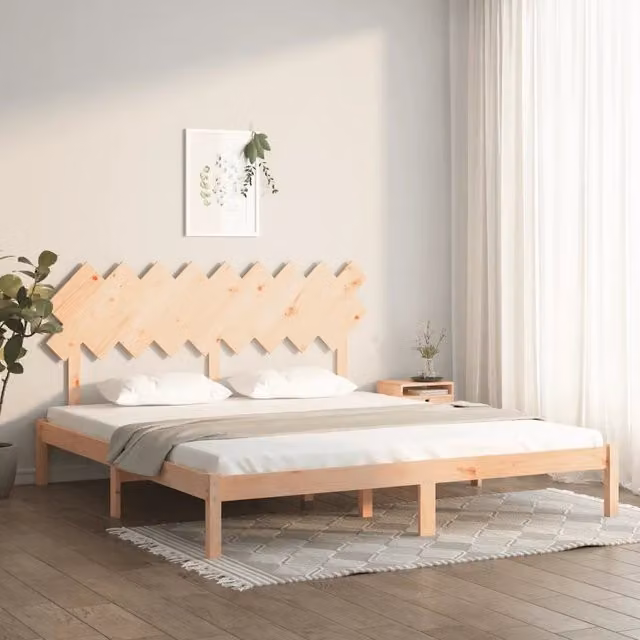 Giroletto Super King vidaXL in legno massello di pino marrone L/P: 180 x 200 cm