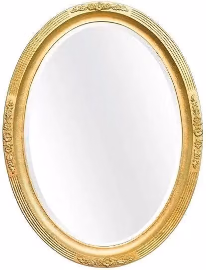 Specchiera in foglia oro ovale- misure: l.60 x h.80 x p.5 - Mobili 2G