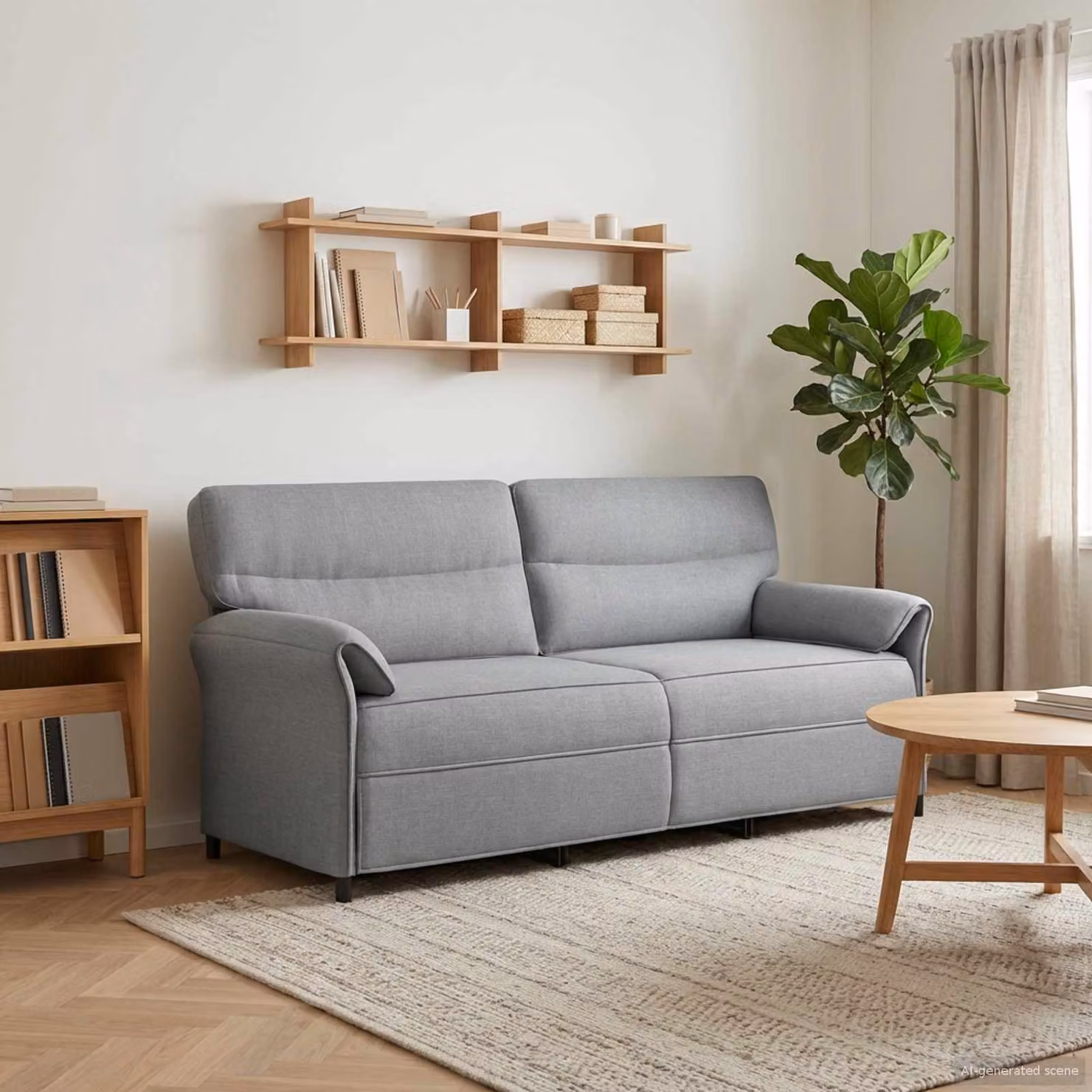Divano moderno vidaXL in tessuto grigio con struttura in metallo e imbottitura in schiuma per il tuo soggiorno