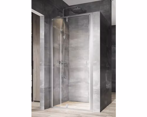 Porta doccia per alcova RAVAK Nexty NDOP2-110 satinato+trasparente 03OD0U00Z1