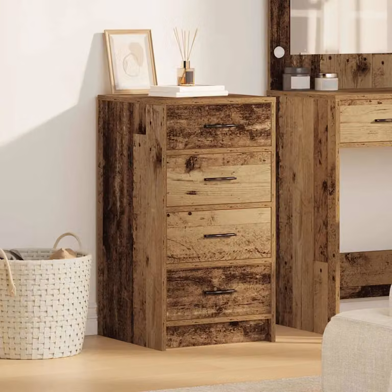 Credenza moderna vidaXL in legno ingegnerizzato marrone L: 40 cm, P: 41 cm, H: 75 cm