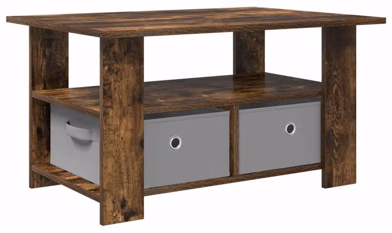 Tavolino da salotto con cassetto Rovere fumé 77 x 55 x 42 cm
