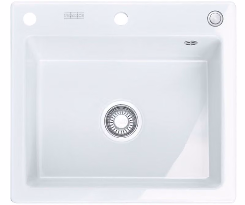 Franke Mythos - Lavello in Vetroceramica MTK 610-58, 580x510 mm, Glacier 124.0335.706