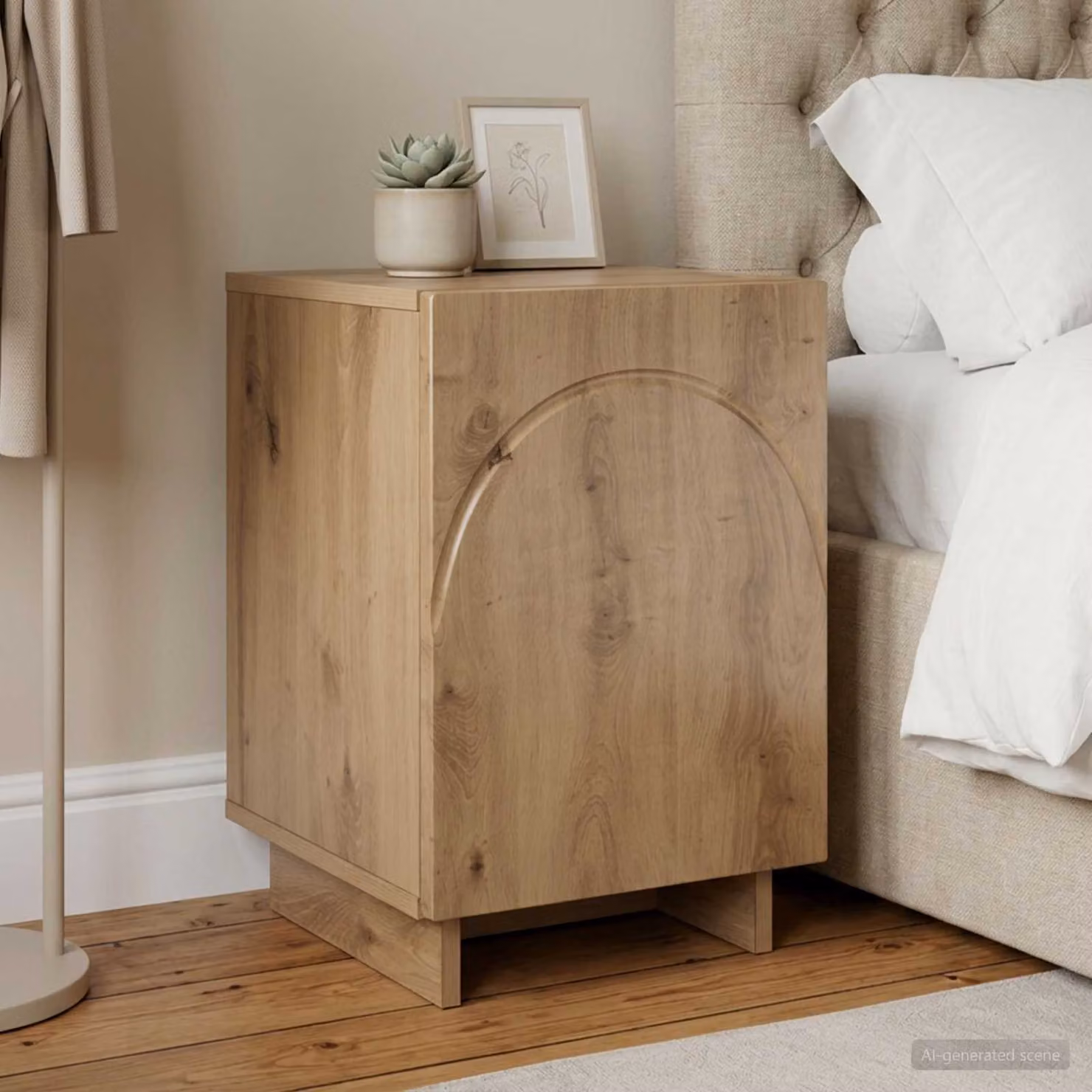 Comodino moderno vidaXL in legno color marrone L: 33,5 cm, P: 34,5 cm, H: 50 cm