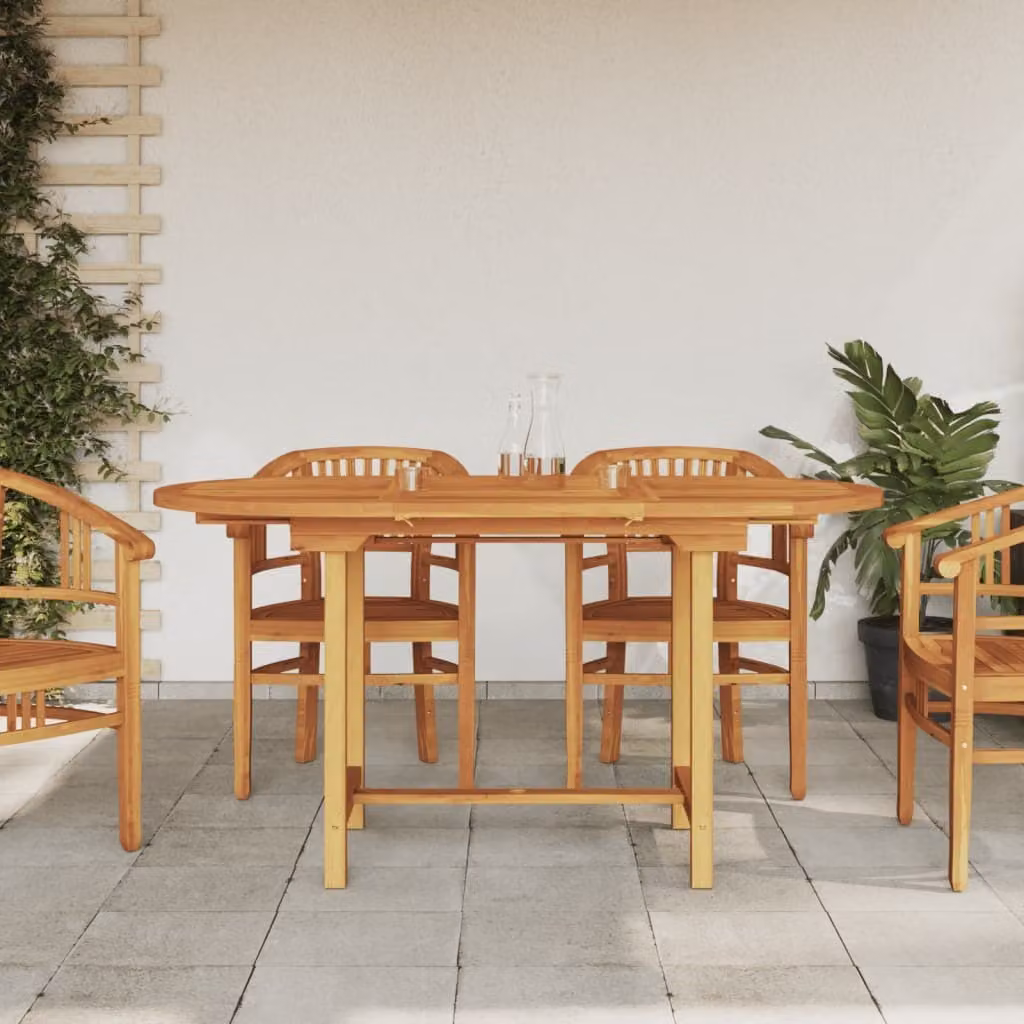 Maison Exclusive - Tavolo da giardino allungabile 110-160x80x75 cm in legno massello di teak