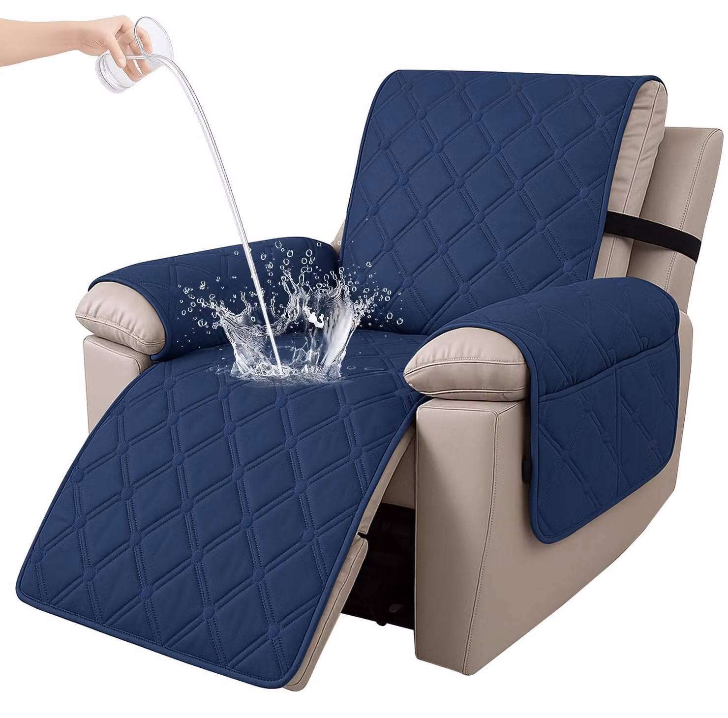 Solidchoice - Copertura impermeabile per poltrona relax, blu scuro