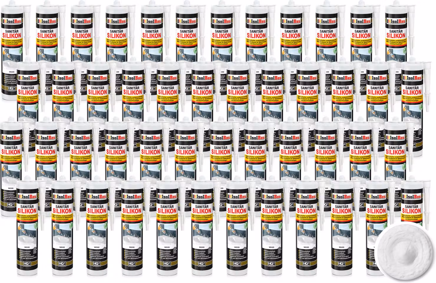 Isolbau, sigillante acrilico per facciate - confezione da 48 tubetti da 300 ml. Sigillante acrilico con granuli, ideale per riempire fessure e giunti sia all'interno che all'esterno. Colore: bianco
