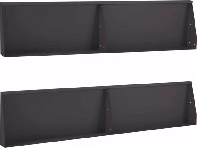 Muro di contenimento 4 pz 100 x 12 x 40 cm Acciaio Nero 3449037