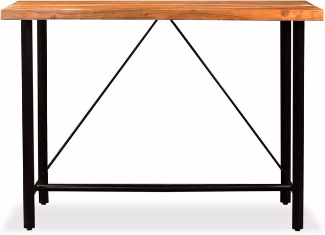Tavolino da Bar in Legno Massello di Acacia 150x70x107 cm