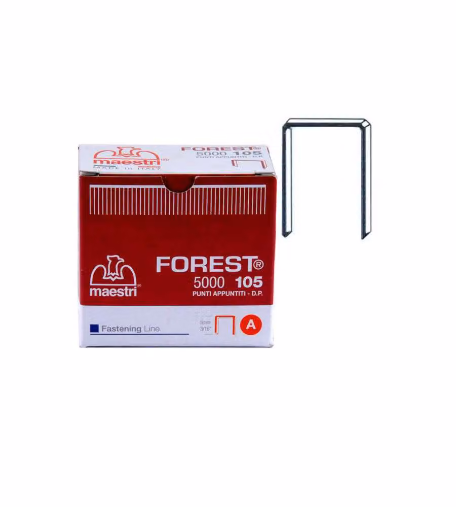 Set di 5000 punti per graffatrice Forest Tipo A, altezza 5 mm, colore argento – 2