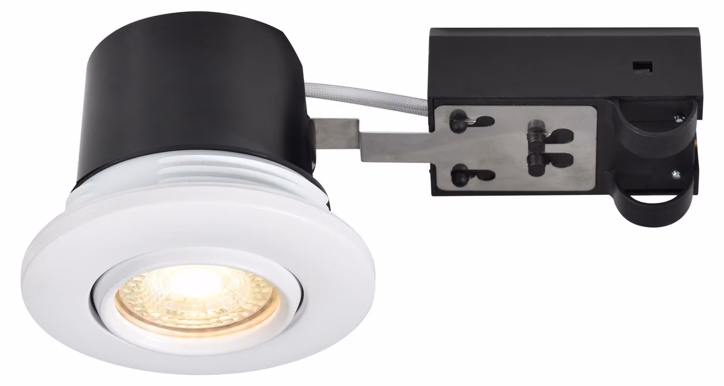 NORDLUX Umberto IP44 faretto LED inclinabile e dimmerabile, variante: Ø 96 x 80 mm, GU10, bianco