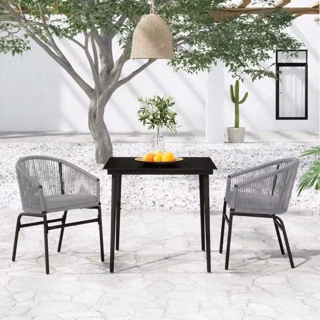 Set Mobili da Pranzo per Giardino 3 pz Antracite 3099251