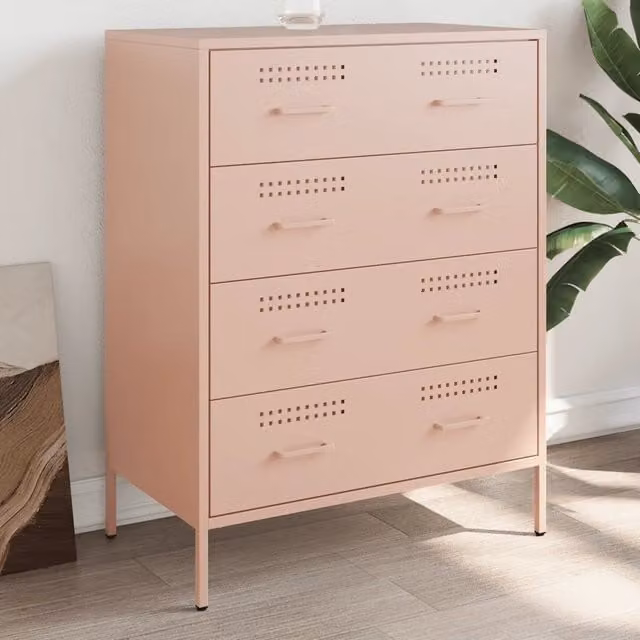 Credenza-Buffet-Armadio da cucina Rosa 68x39x89 cm in Acciaio