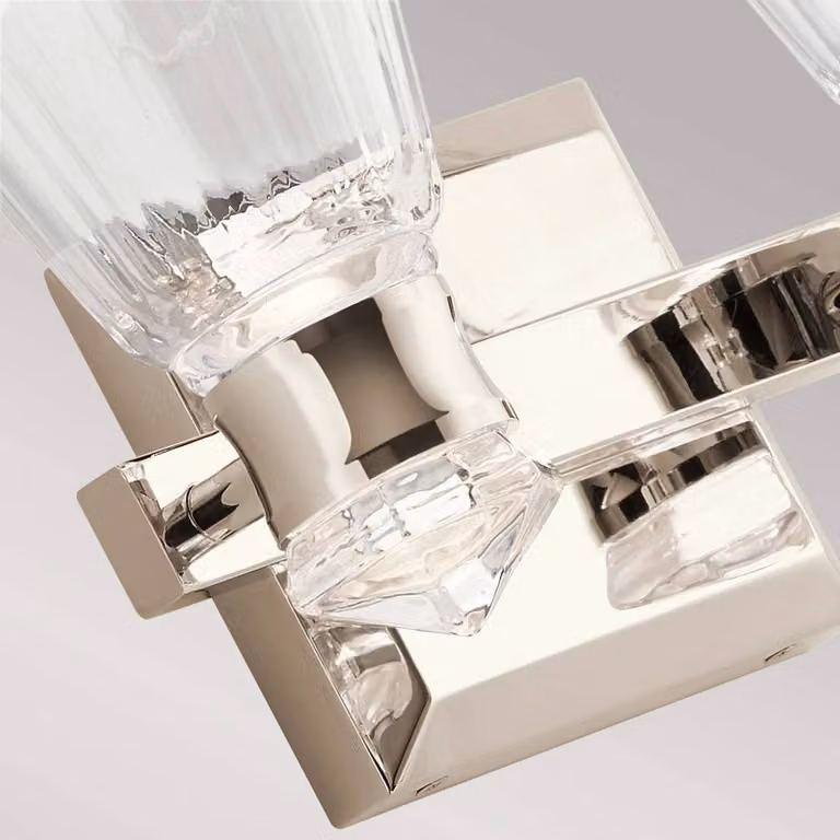 Quintiesse Applique da parete a LED Kayva, dimmerabile, Cromo / Argento, Bagno, Metallo, Applique a LED