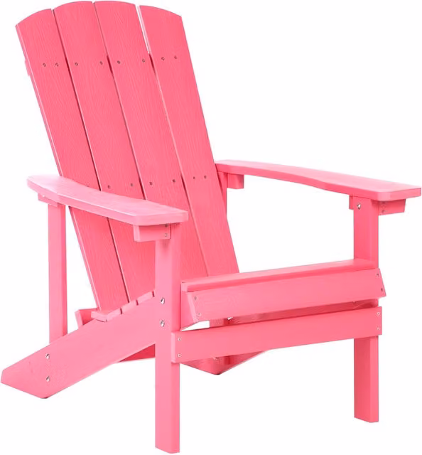 Sedia da giardino Beliani rosa con braccioli in stile moderno e finitura opaca