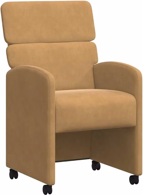 Sedie da Pranzo con Ruote 2 pz | Sedie da cucina Marrone 58 x 65 x 98 cm Velluto