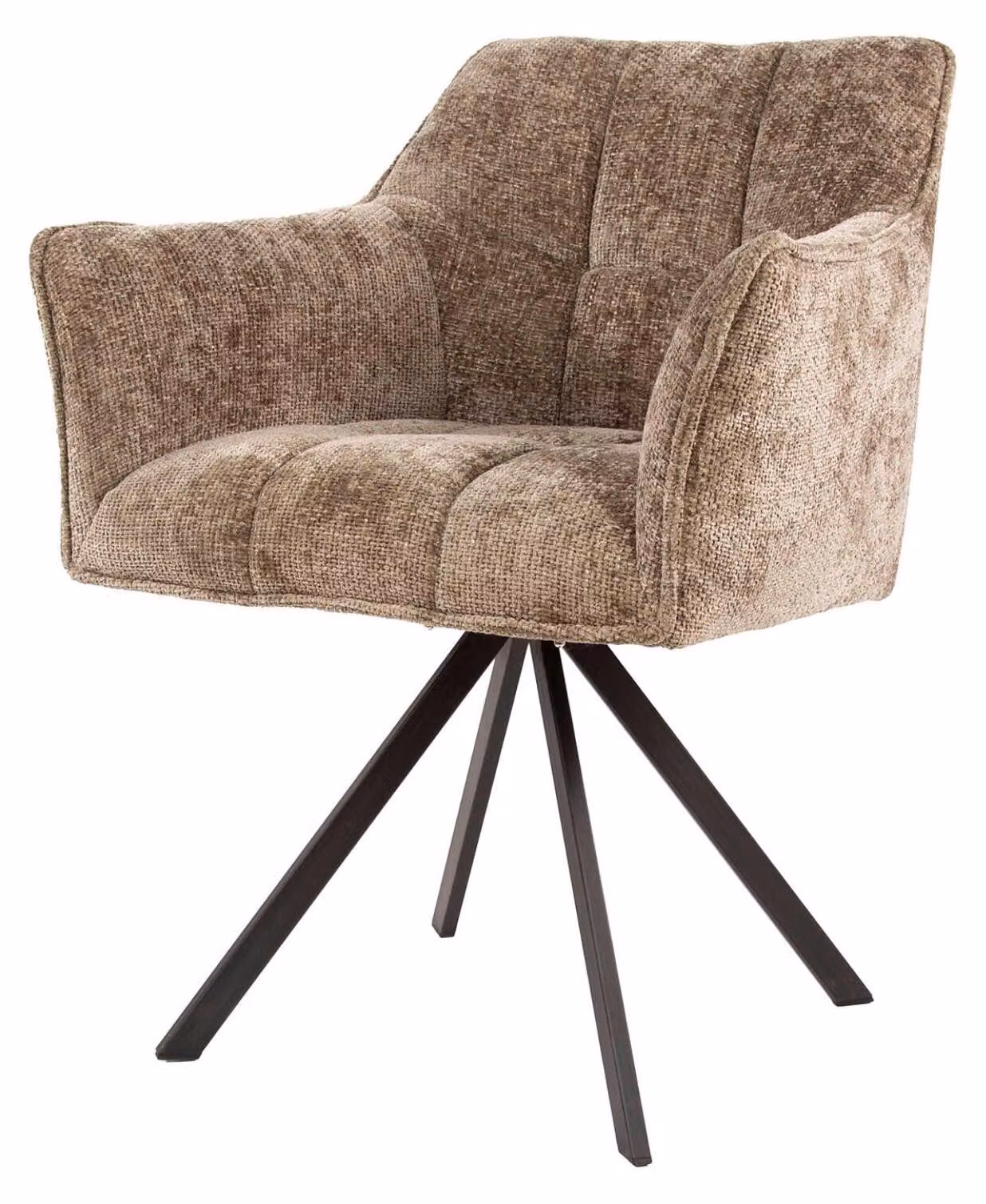 Sedia da pranzo FURNLUX Raster marrone chiaro e nero 63 cm / Colore principale: marrone / Dimensioni: 63 x 81 x 60 cm