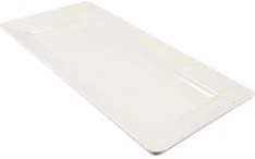 Vassoio rettangolare in melamina Ilsa Bianco L: 44,5 cm, P: 22 cm