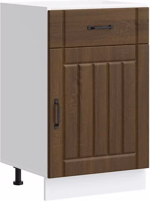 Mobile da cucina Lucca design moderno pratico spazio di archiviazione 50 x 46 x 81,5 cm in legno multistrato rovere marrone 02_0050079