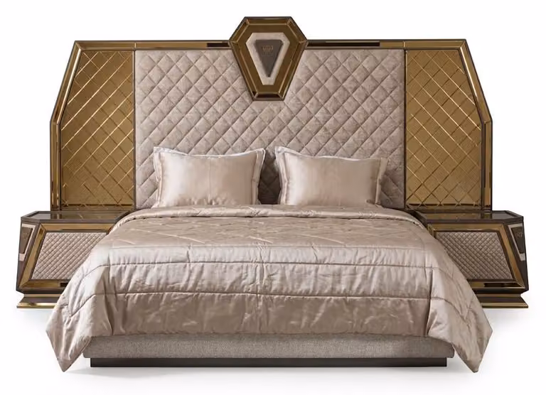 Letto confortevole con 2 comodini integrati e un design elegante