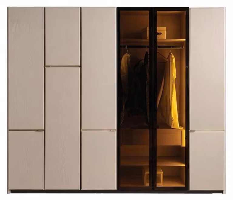 Armadio moderno, beige, elegante, per la camera da letto, design