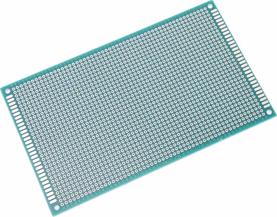 10 pezzi 9 x 15 cm scheda prototipo bifacciale, stagnata, a innesto