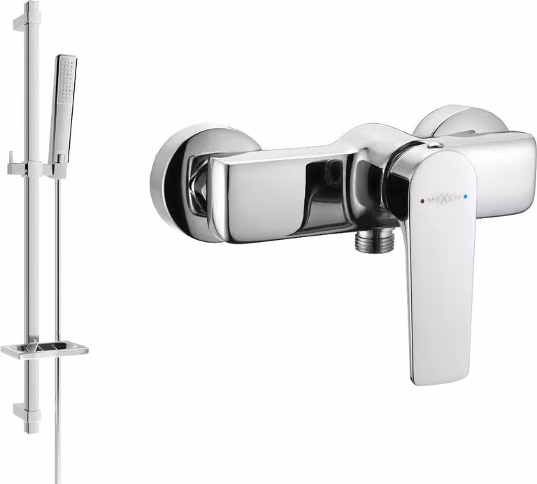 Mexen Lynx DQ72 miscelatore doccia con set doccia, cromo - 74594DQ72-00