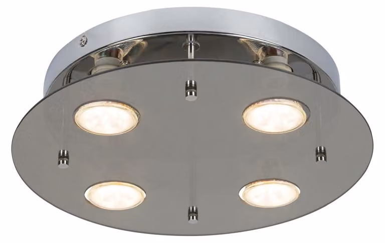 Rabalux 2644 Plafoniere Naomi GU10 4x MAX 15 vetro metallico color fumo