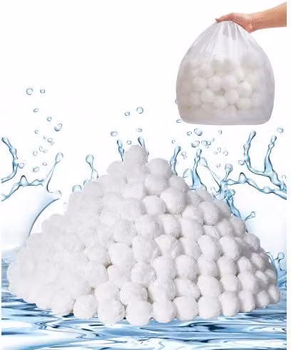 Palline filtranti VEVOR in fibra di poliestere bianco per filtro a sabbia di piscine e acquari, 2,09 kg