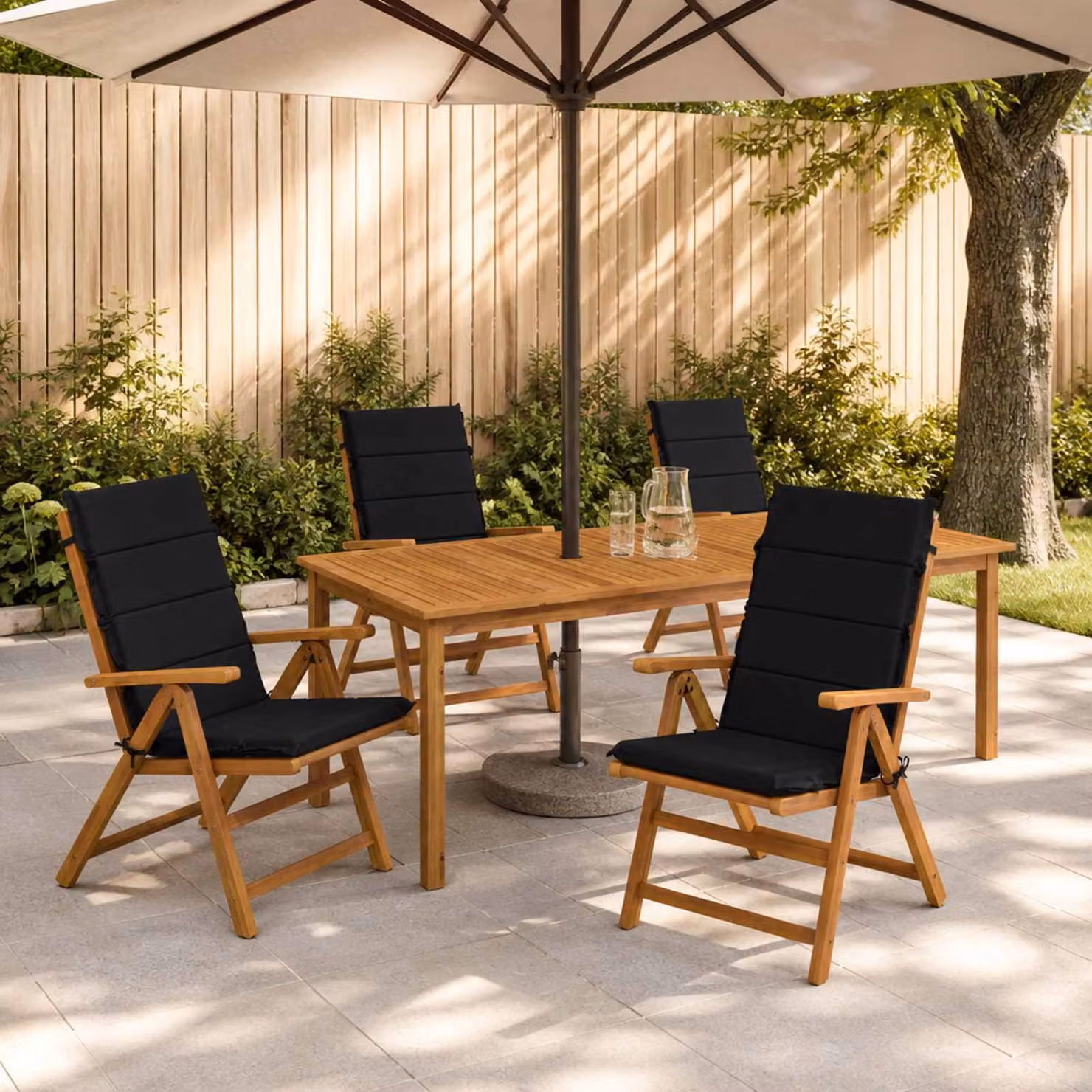 vidaXL Cuscino per sedia a schienale alto GEMERT 4 pz 100% Poliestere