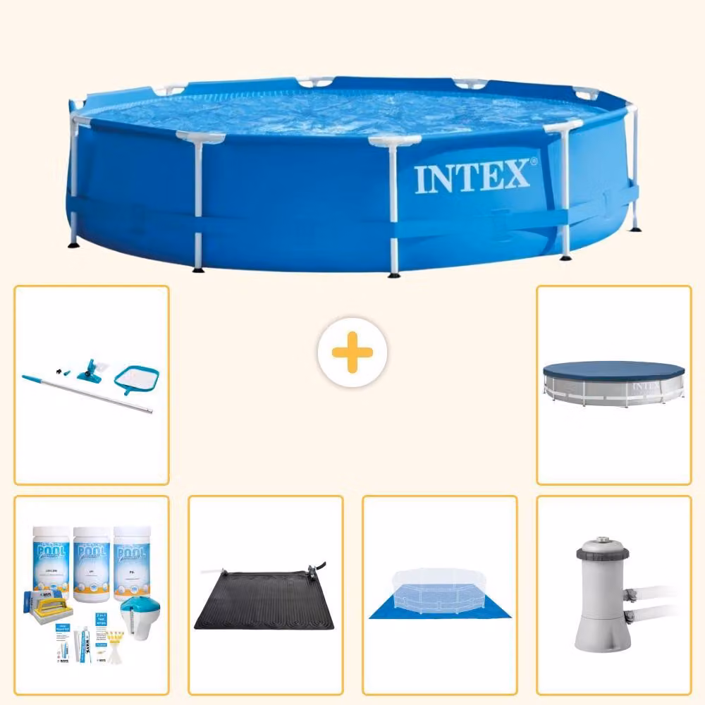 Piscina autoportante rettangolare - 366x76 cm - 7 pezzi - Modello S20427
