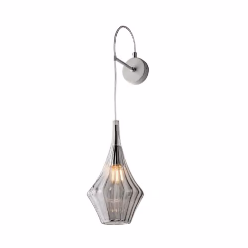 Bonetti Illumina Applique Moderna Zeus Grigio Fumè 1 Luce E14