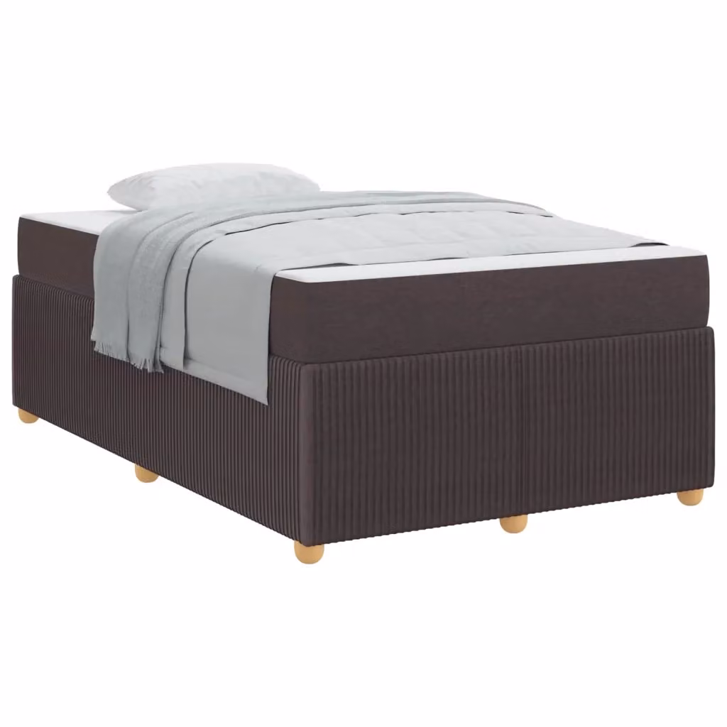 Struttura del letto imbottita vidaXL in tessuto marrone con legno ingegnerizzato L: 120 cm, P: 200 cm, H: 66 cm – 2