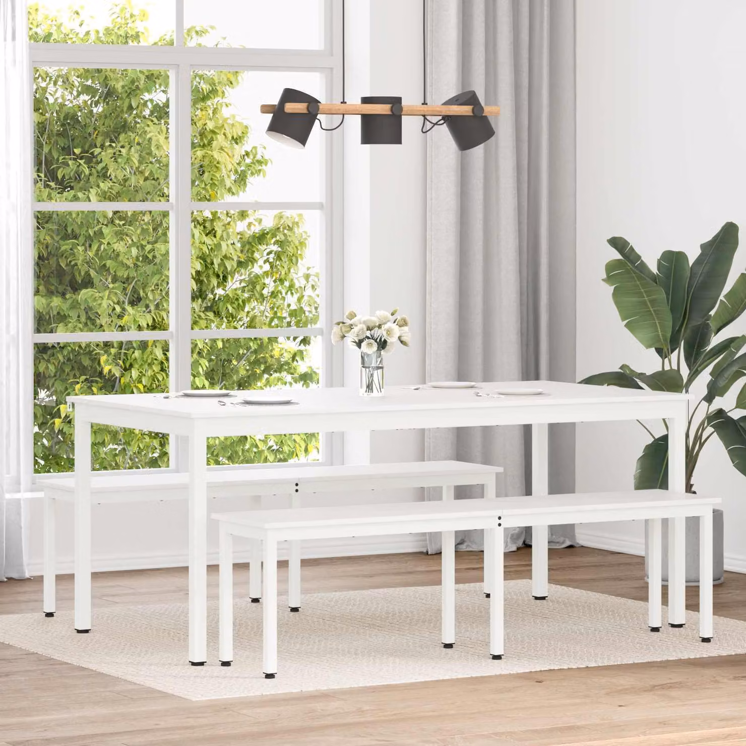 Maison Exclusive - Tavolo da pranzo bianco 180 x 90 x 75 cm Legno di pino massiccio